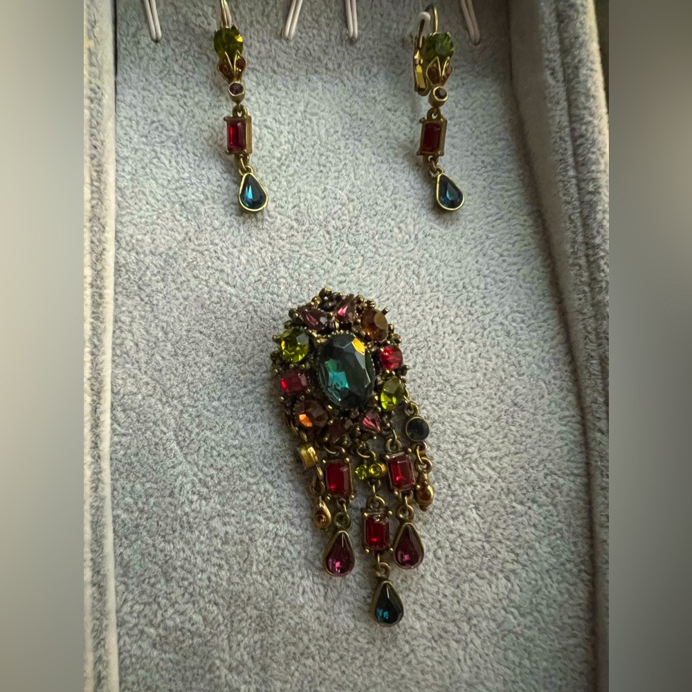 Sweet Romance Earrings and Brooch
